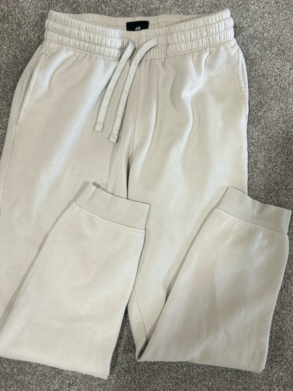 H&M Light Beige Jogger Sweatpants Size S